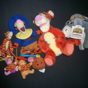 Winnie Pooh Plush Lot Animal Kingdom Eeyore Gund Tiger Stuffed Animals Toy 7 pcs